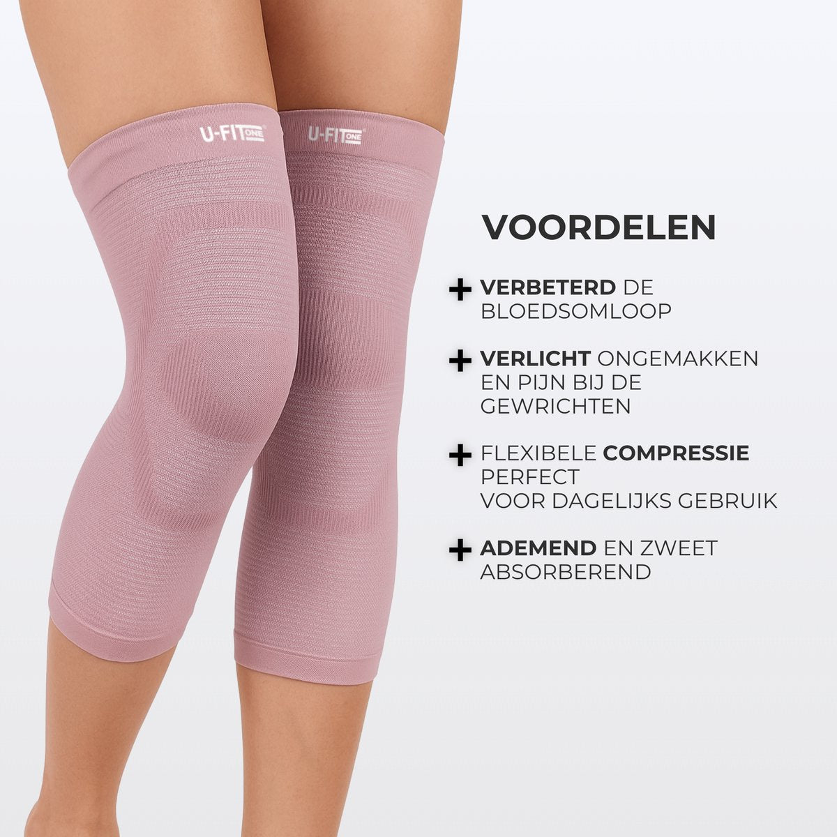 Lange Kniebrace Roze 1 Paar