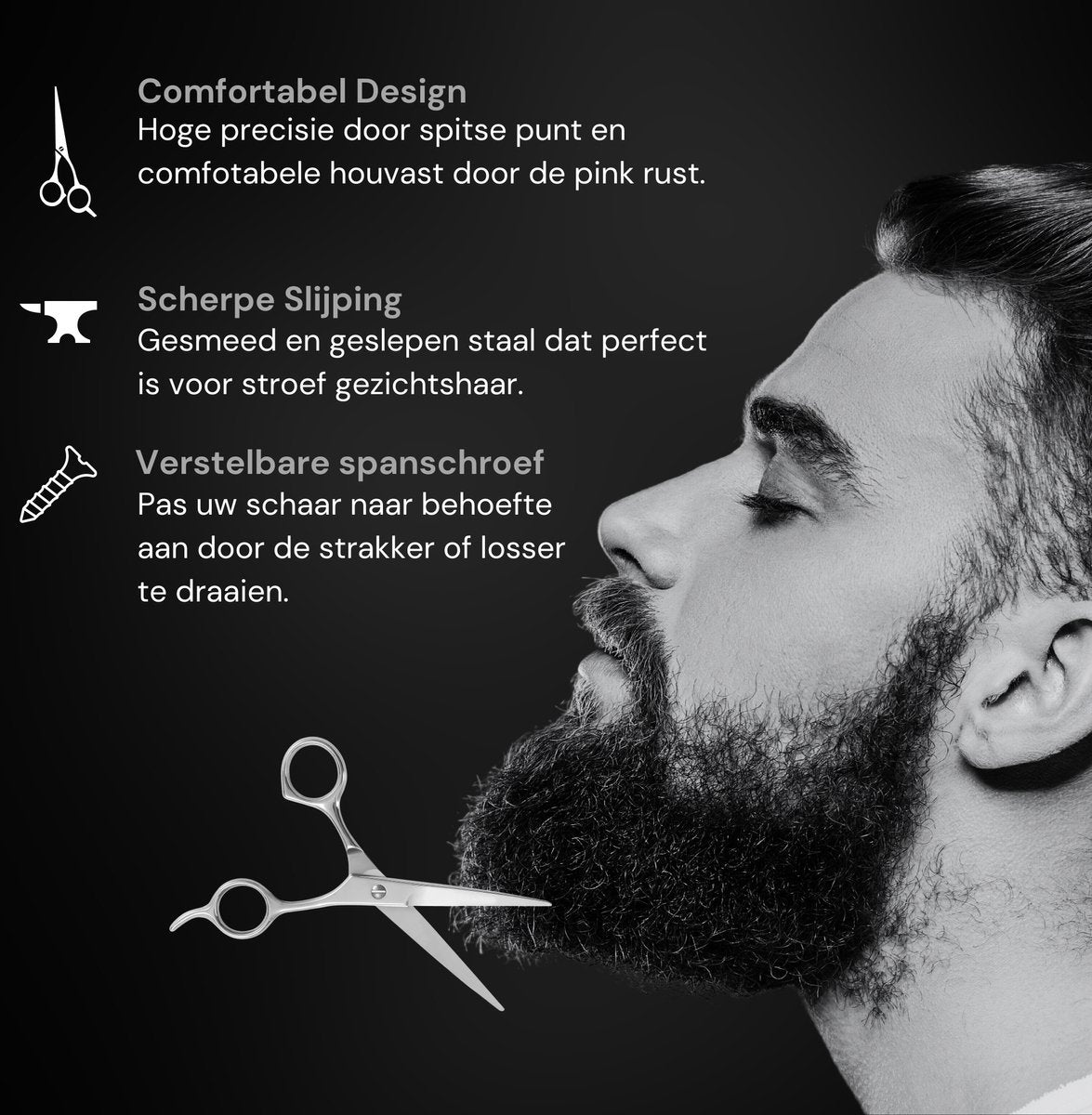 Snor en Baardschaar 14CM