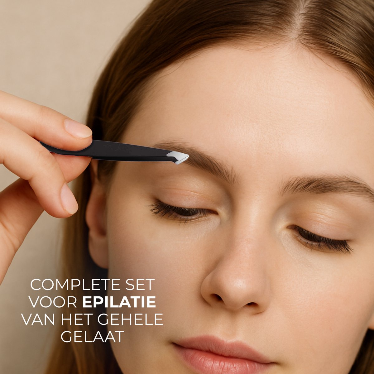Epileer Pincet Zwart Set