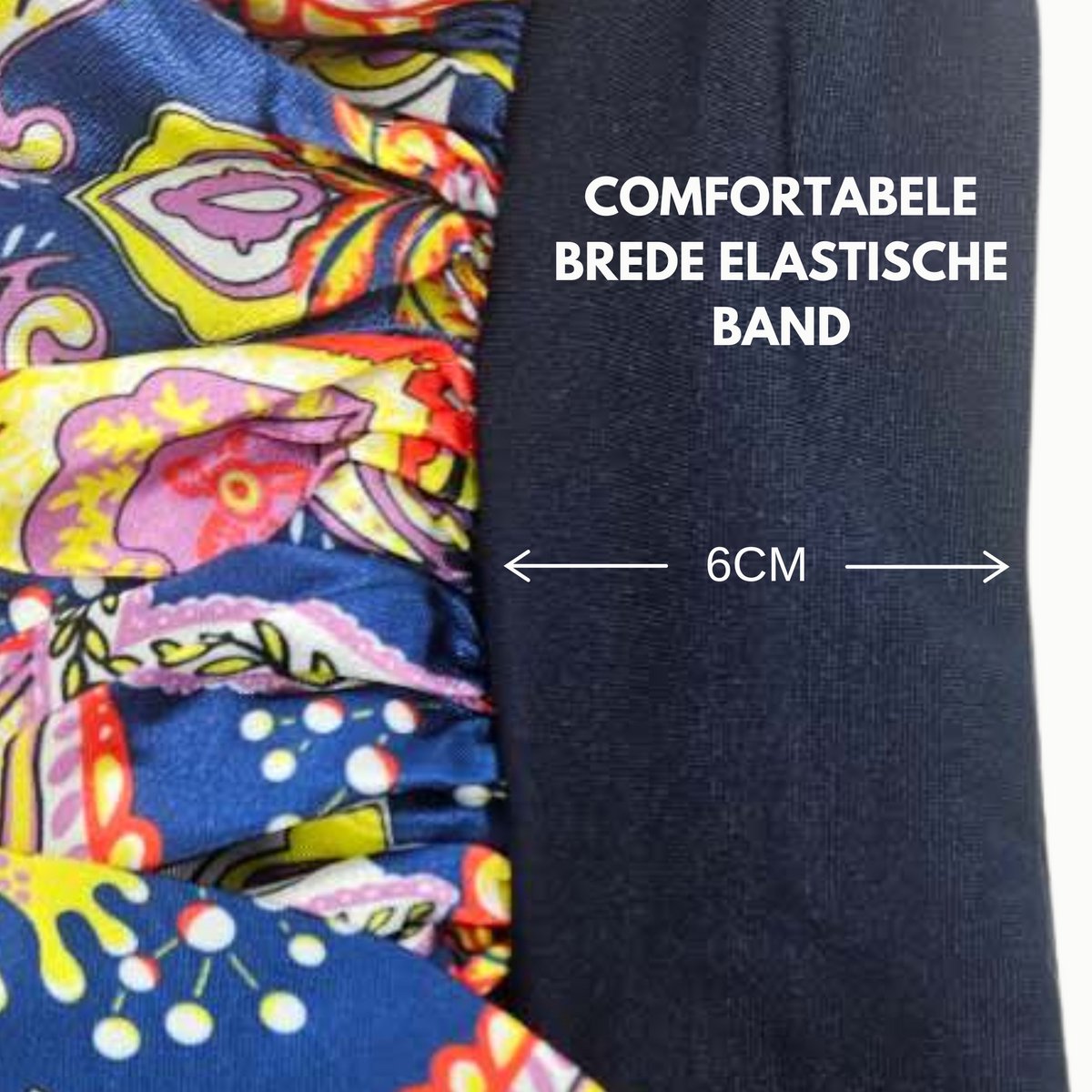 Bonnet XL Slaapmuts Blauw Rood