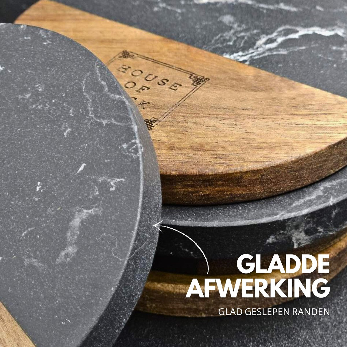 Duo Tone Onderzetters Zwart