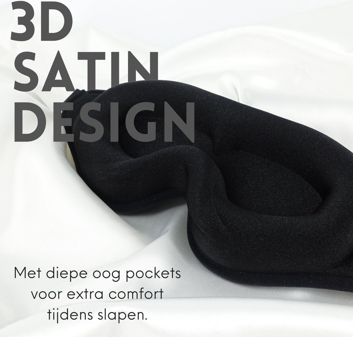 Satijnen 3D Slaapmasker met Geluidsdempende