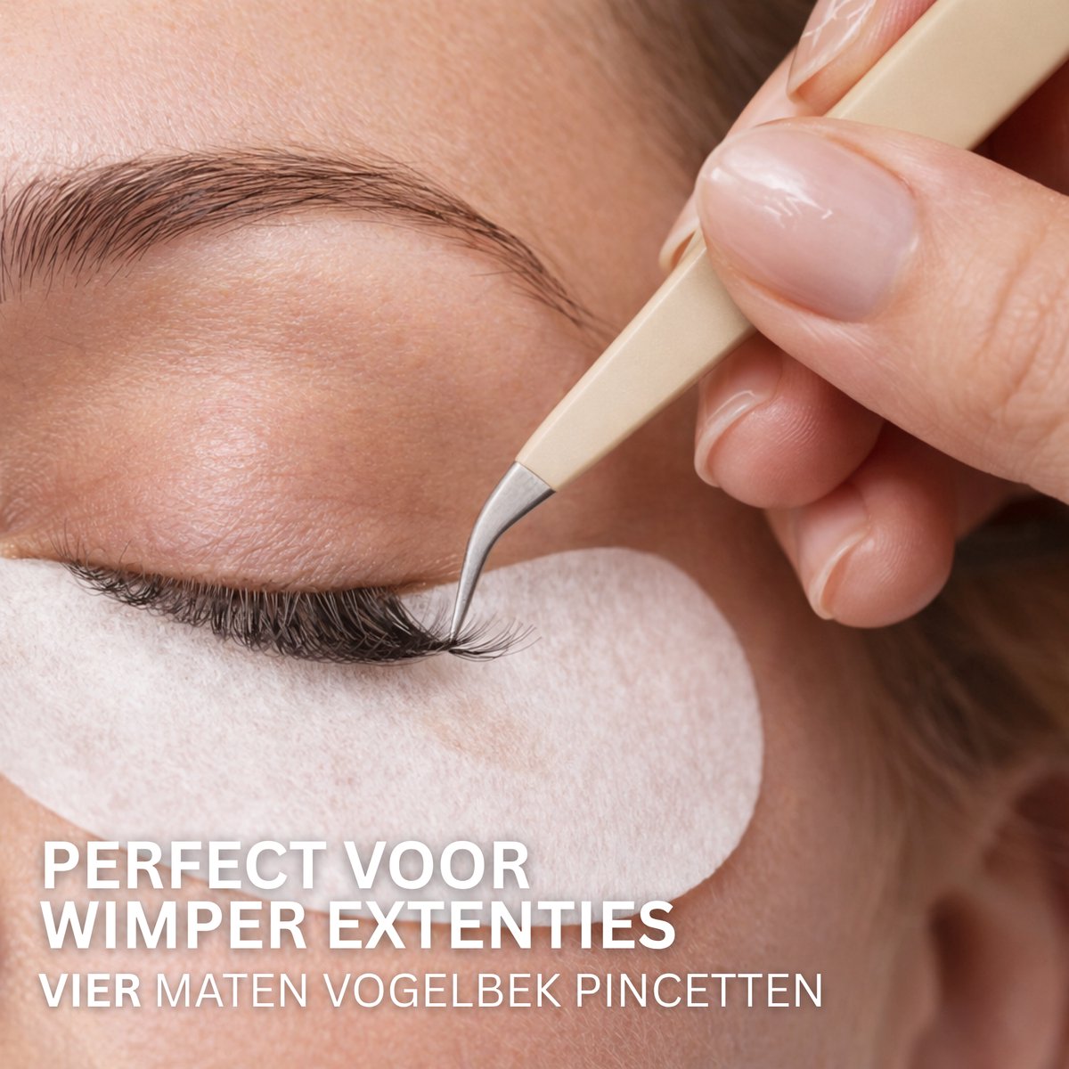Wimperextension Pincet Set Beige