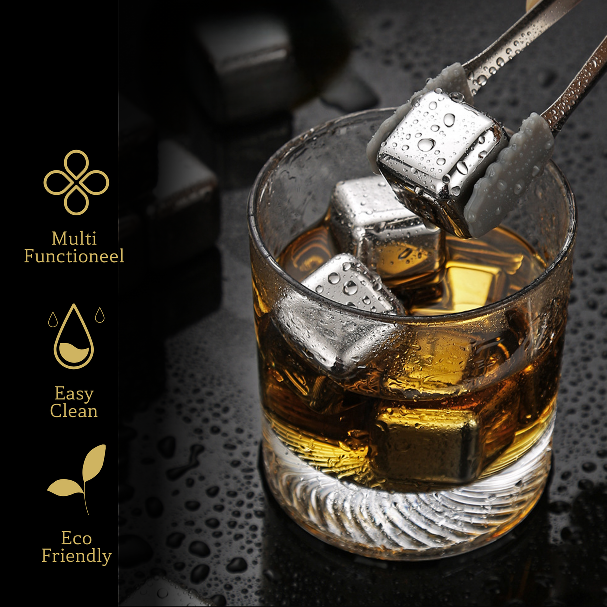 Stalen Whiskey Stenen 8 Stuks