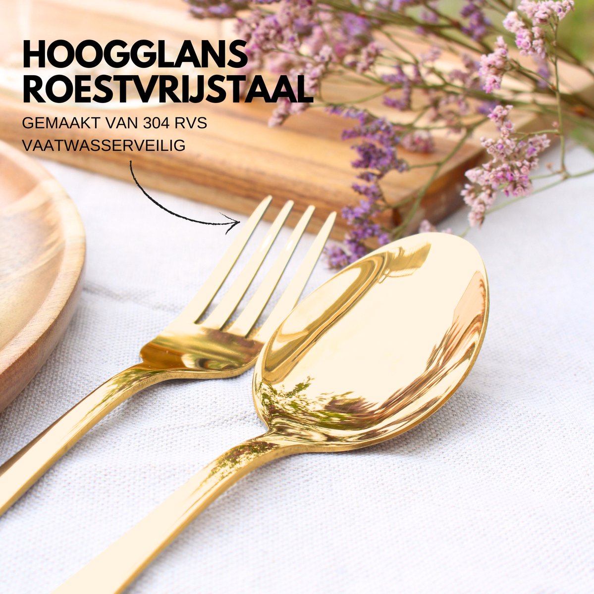 Bestekset 30 Delig Goud