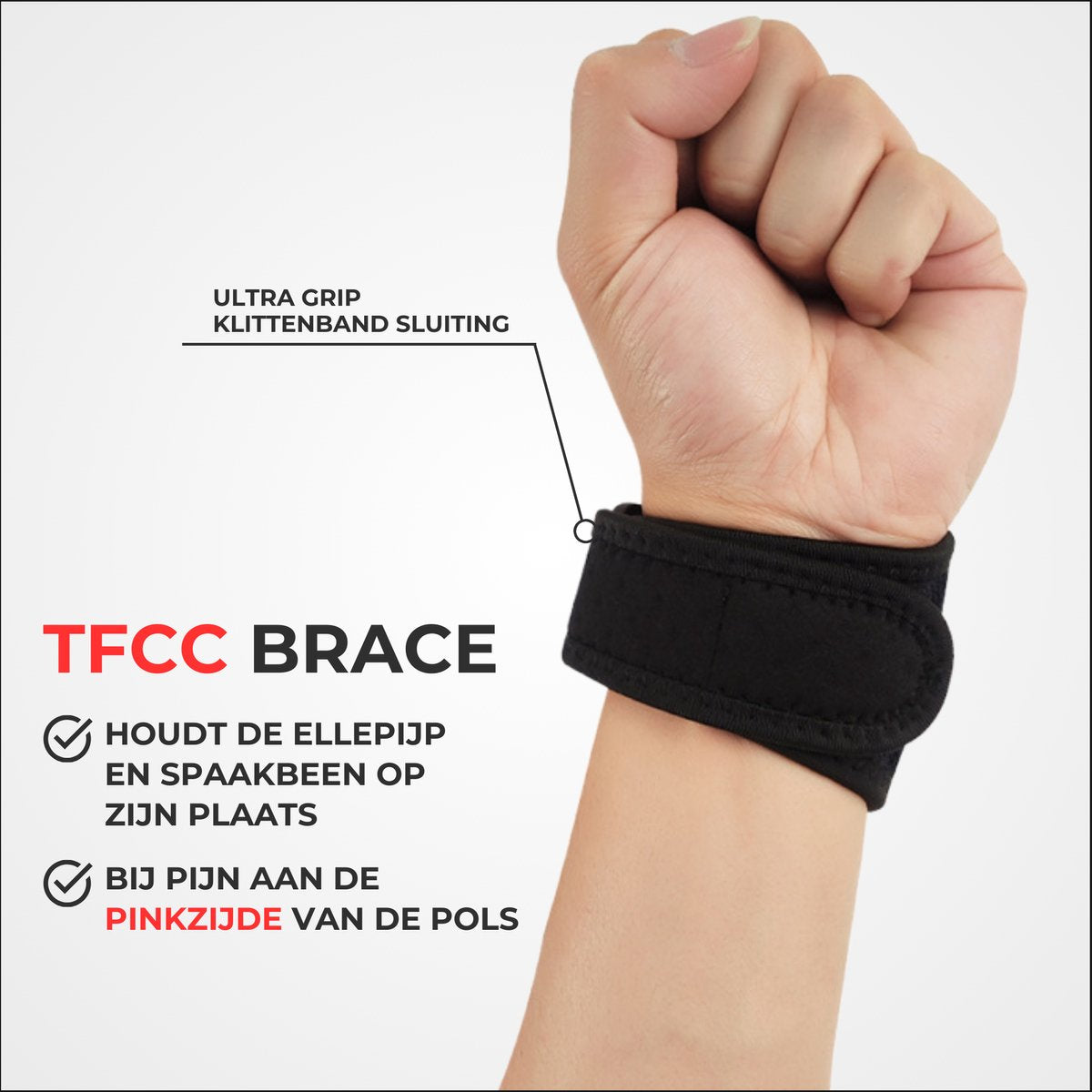 TFCC Polsbrace 1 Paar Zwart
