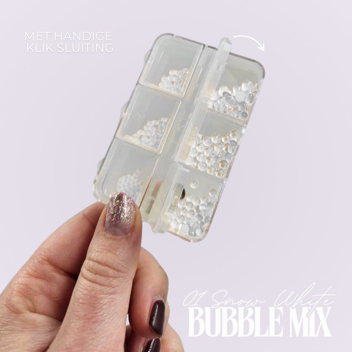 Nagel Glitter Art 2 Set Nr. 01 Snow White