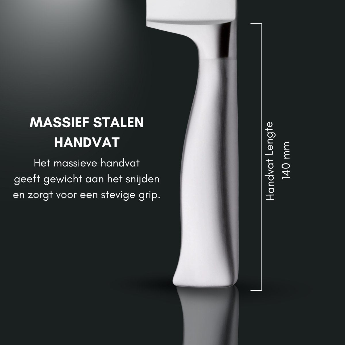 Chef Knife 3Cr13CoMov Zilver