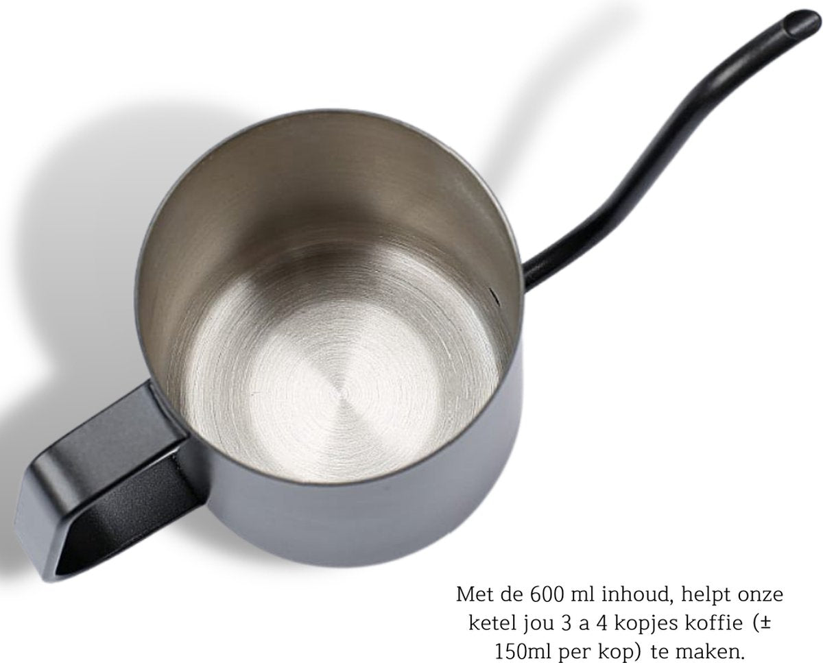 Slow Coffee Ketel 600ml Zwart