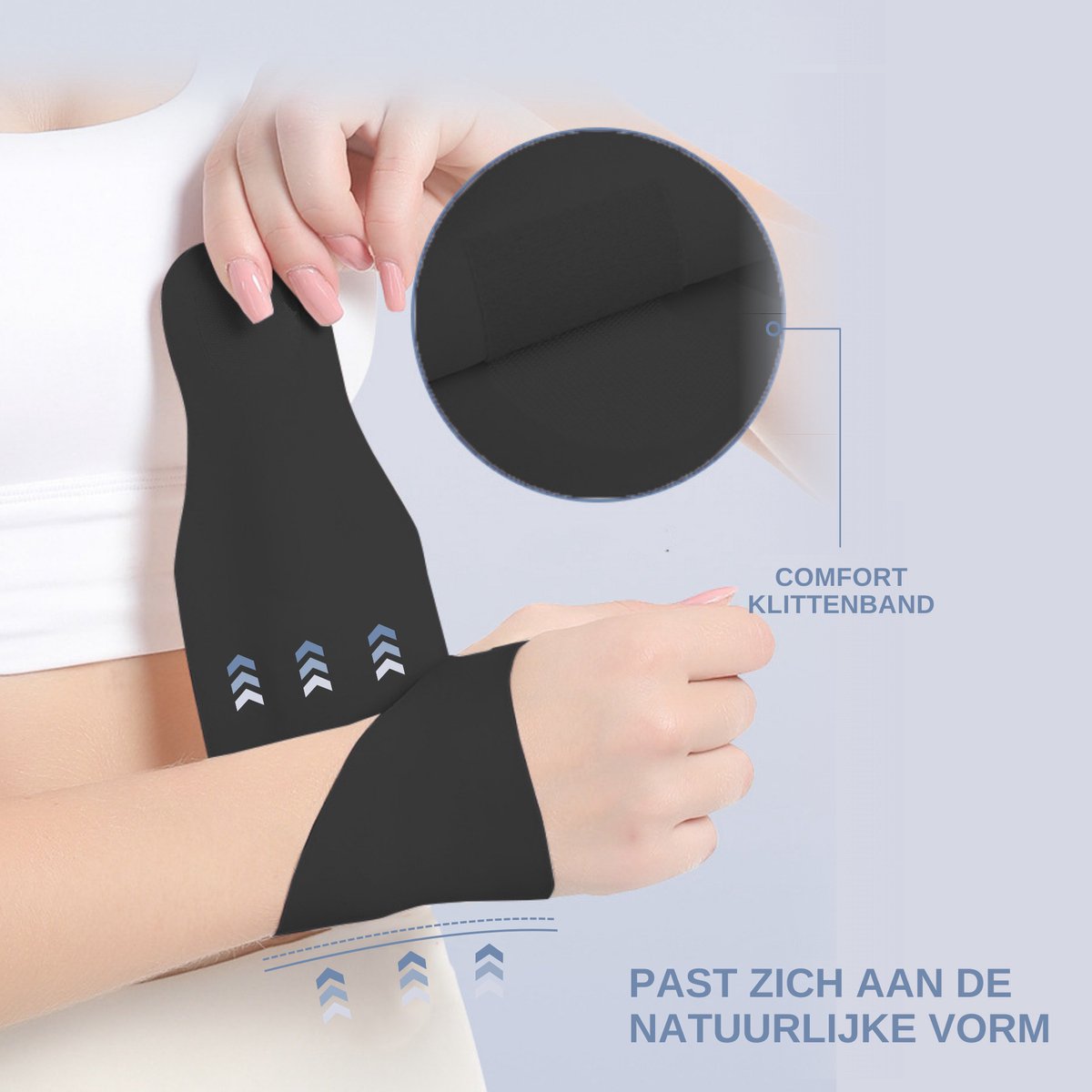 Wrist Wraps 1 Paar Zwart