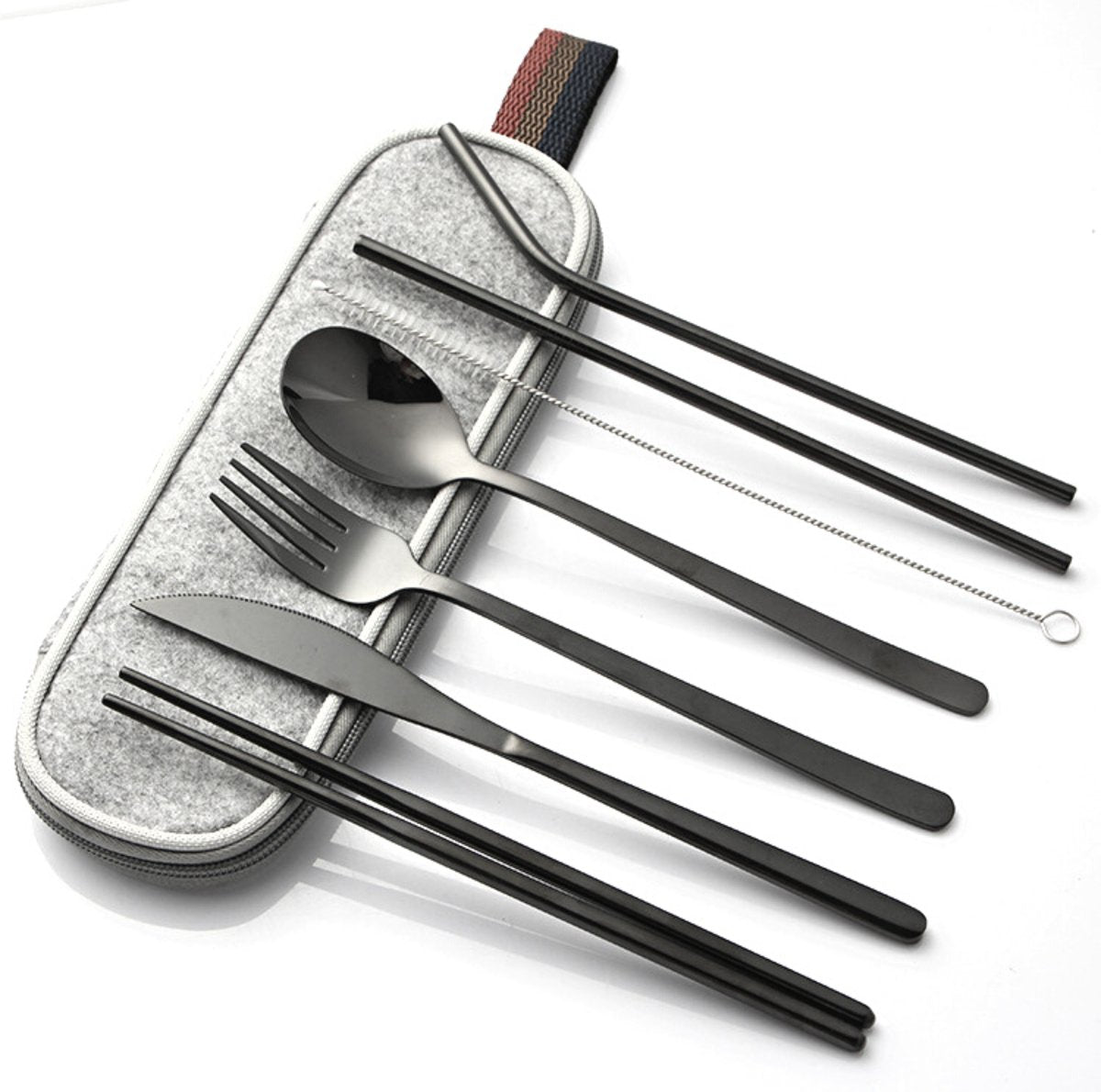 Reisbestek 7 Delig Zwart