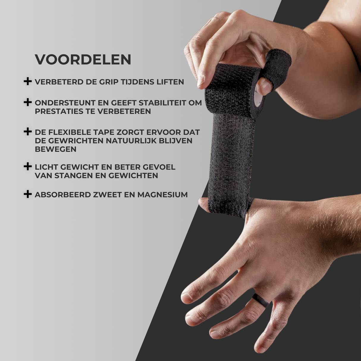 Grip Tape Zwart 16stuks 2.5cm x 4.5m