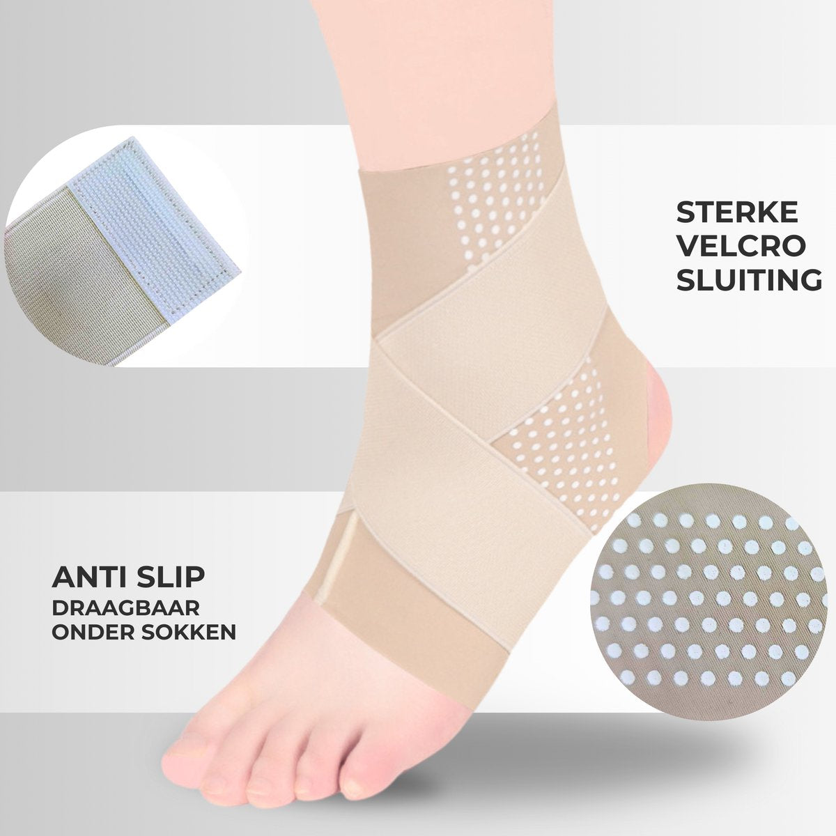 Enkelbrace Dun Beige 1 Paar