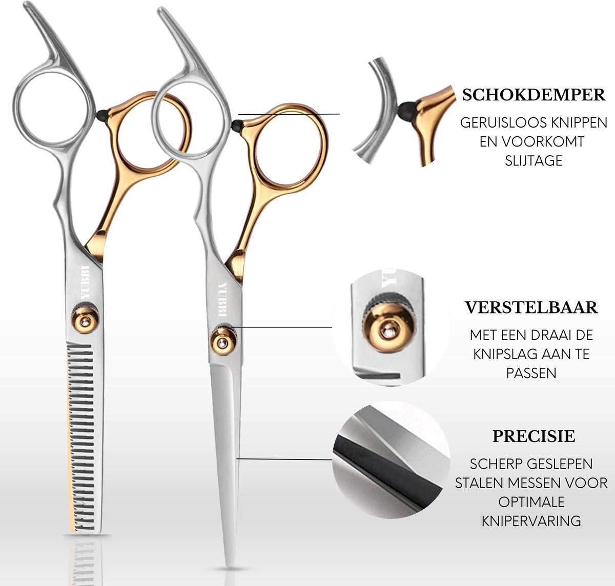 Kappersscharen Set 11-delig Zilver-Goud