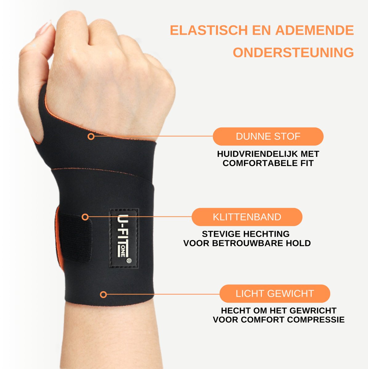 Wrist Wraps 1 Paar Zwart