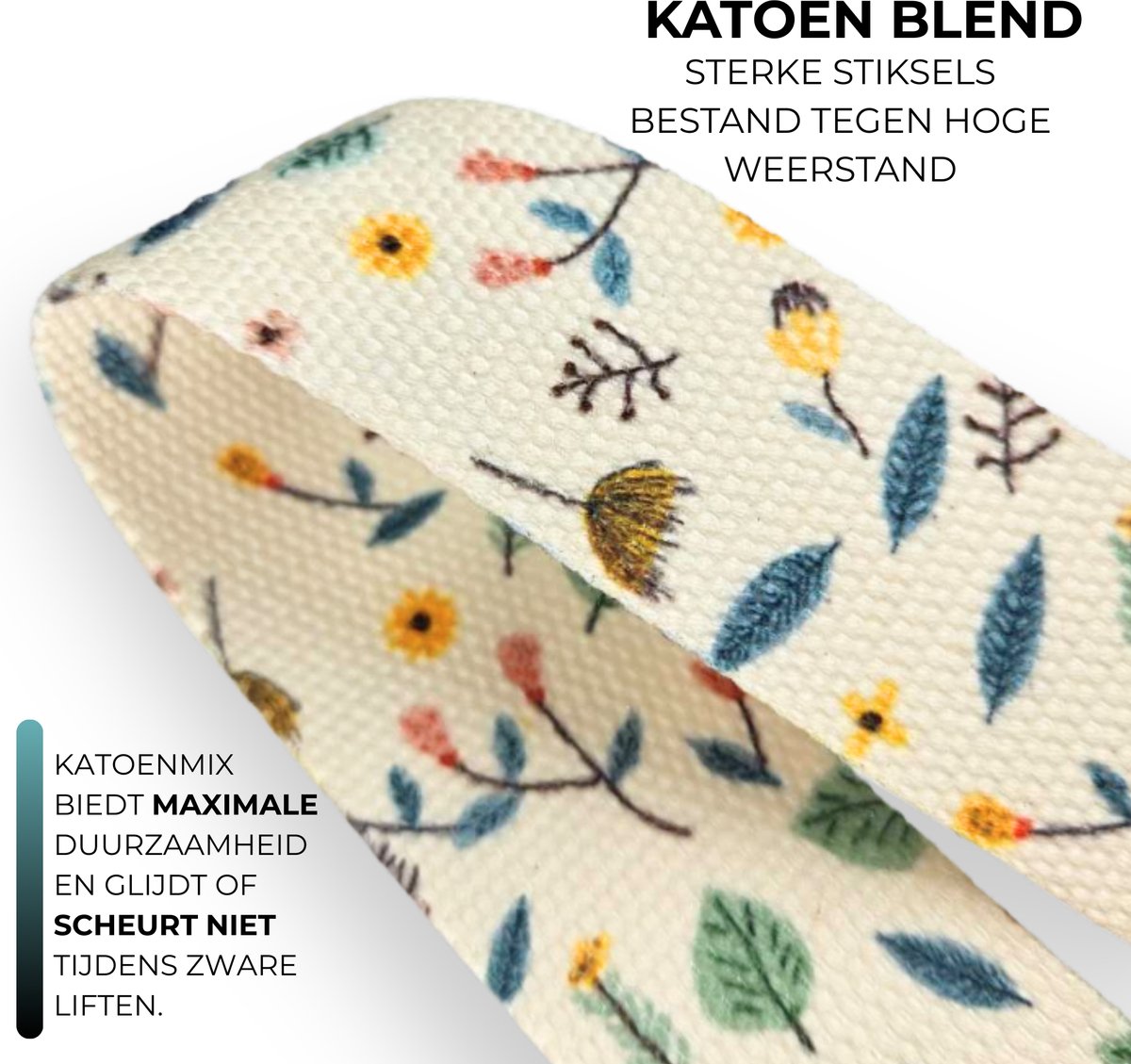 Lifting Straps Wit Bloem