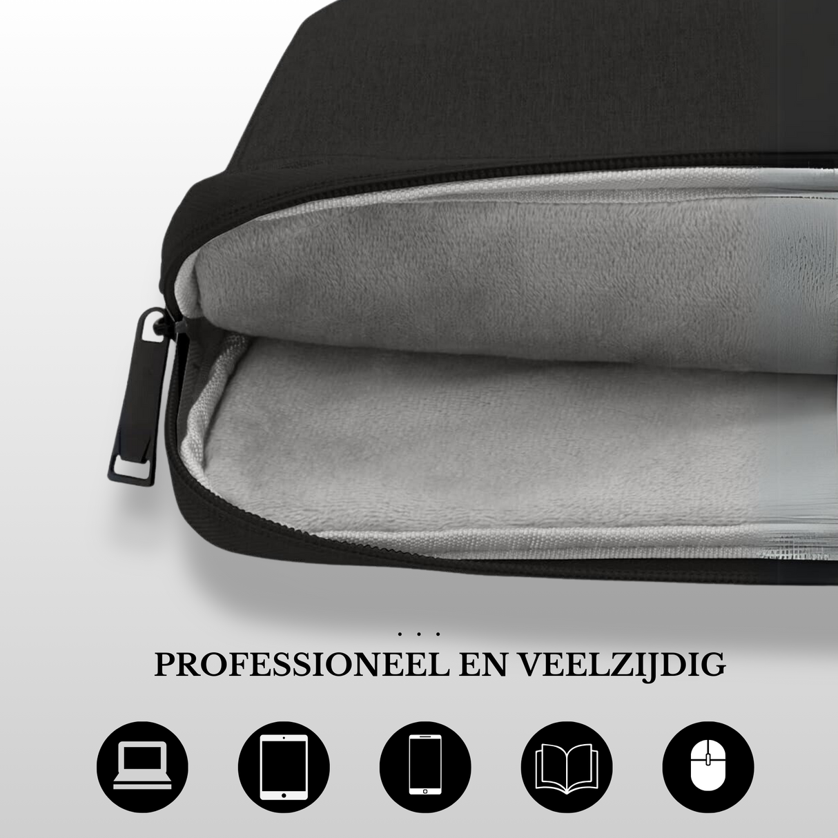 Laptophoes Basic Zwart
