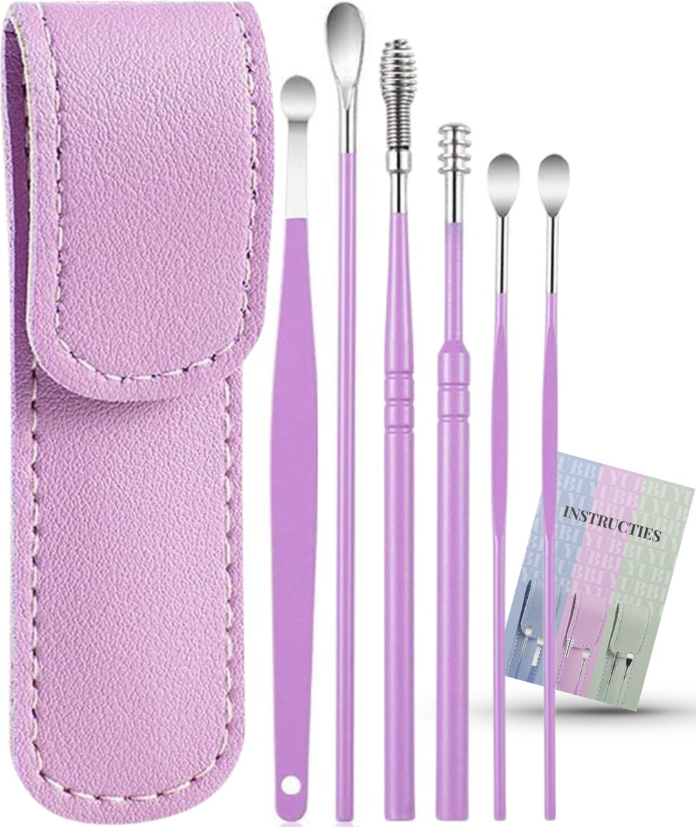 6 Delige Oorsmeer Verwijderaar Set met Etui