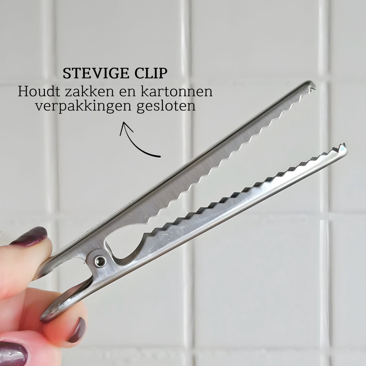 Vershoudclips Zilver 112mm 8 Stuks