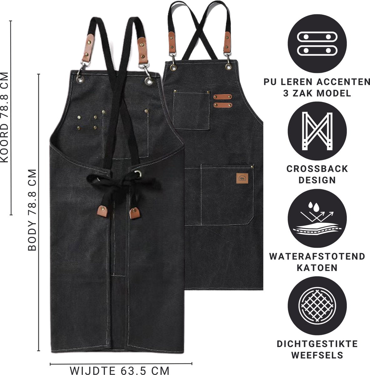 Werkschort Zwart