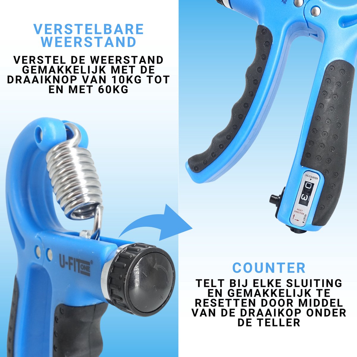 Teller Handtrainer 10-60kg 8 Delige Set