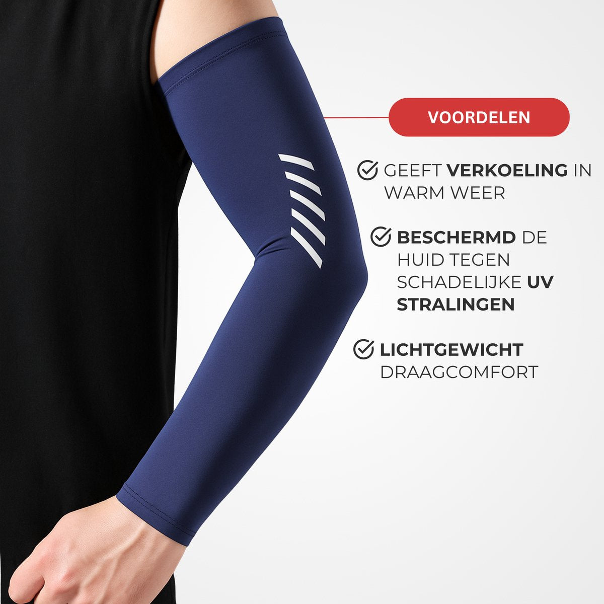 UPF 50+ UV Bescherming Arm Sleeves 2 Stuks Blauw