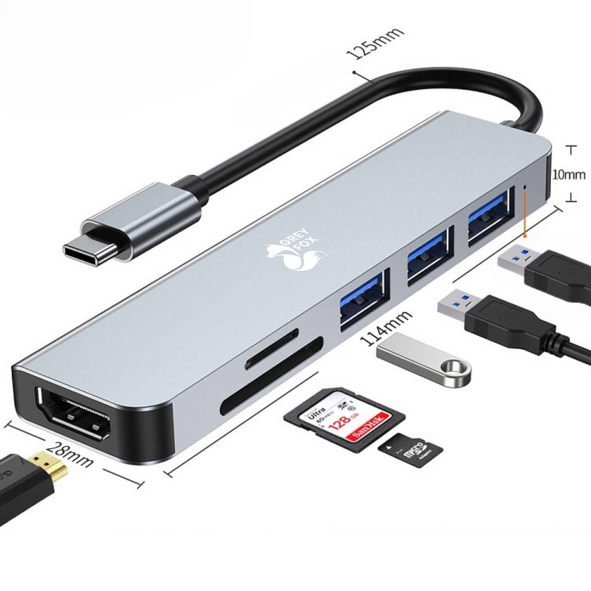 6-in-1 USB HDMI Hub