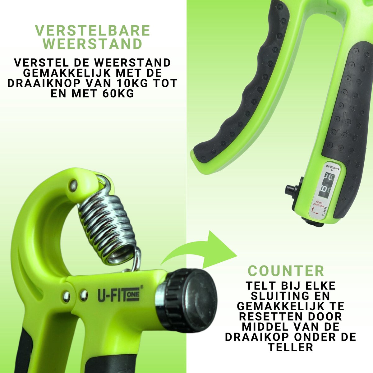 Teller Handtrainer 10-60kg 8 Delige Set