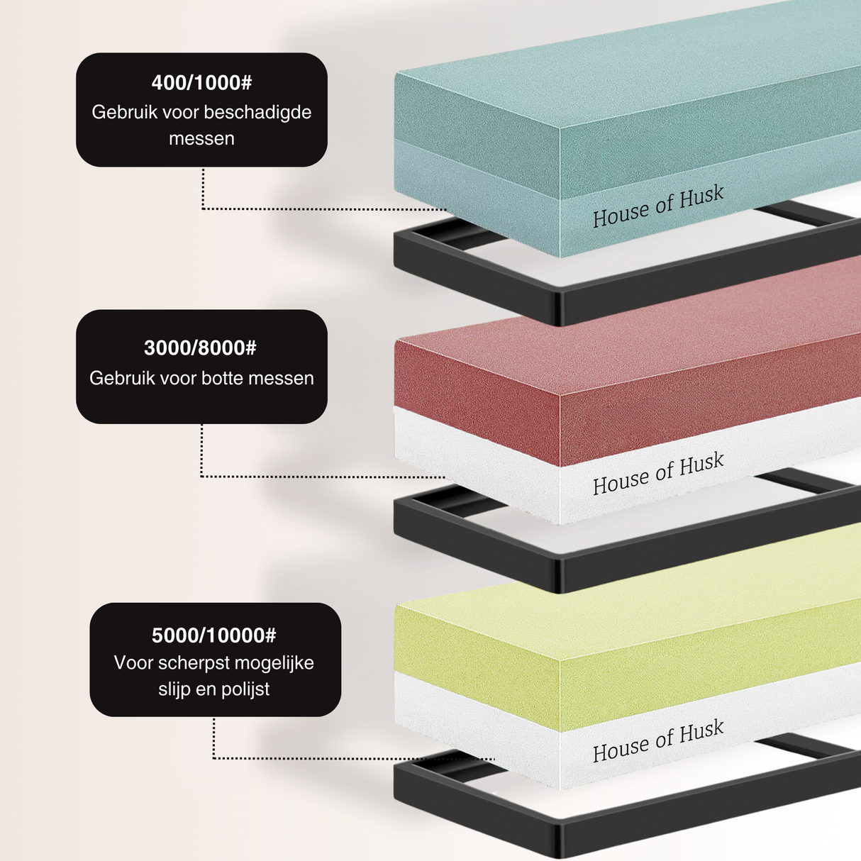 Dubbelzijdige Messen Slijpstenen Compleet