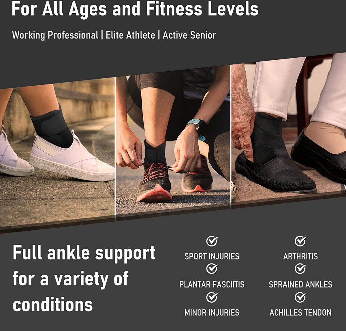 Enkelbrace Zwart 1 Stuk