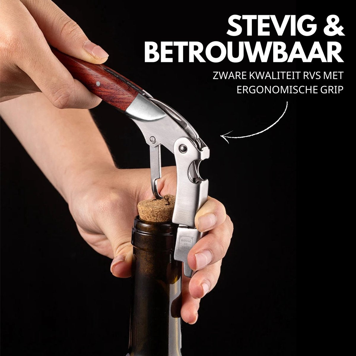 Multifunctioneel Kurkentrekker Donker Bruin