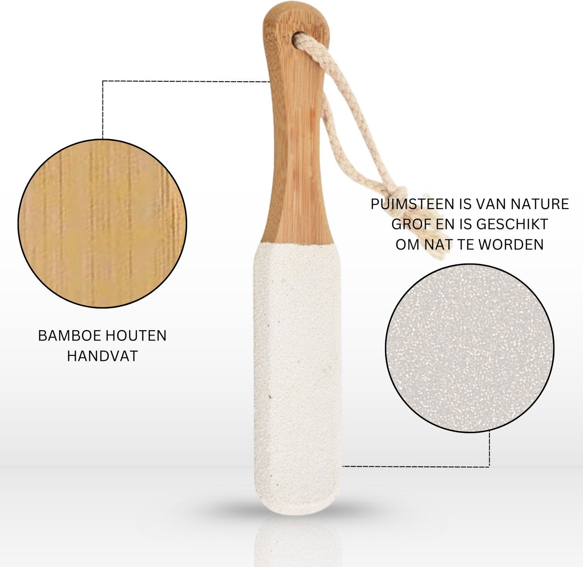 Puimsteen Voetvijl Eeltverwijderaar Wit