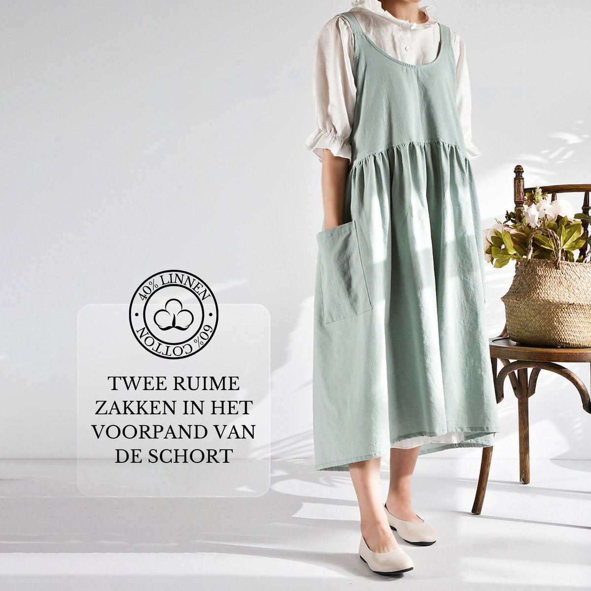 Keukenschort 'Lyssa' Mint Groen