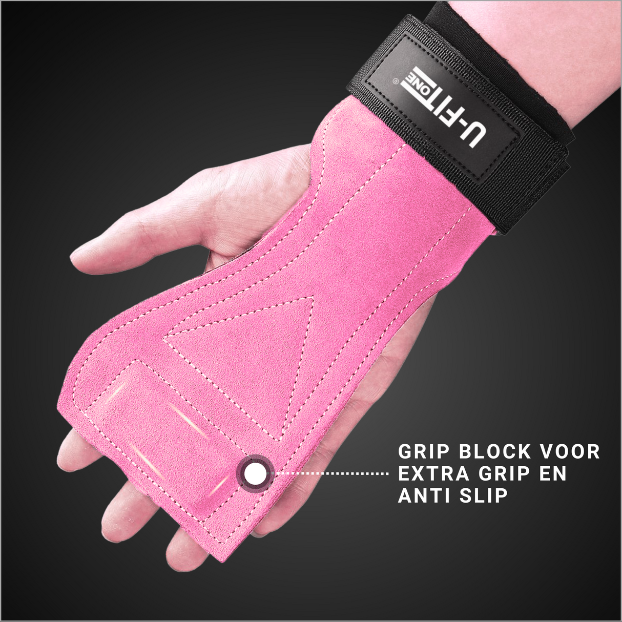Leren Lifting Straps Roze