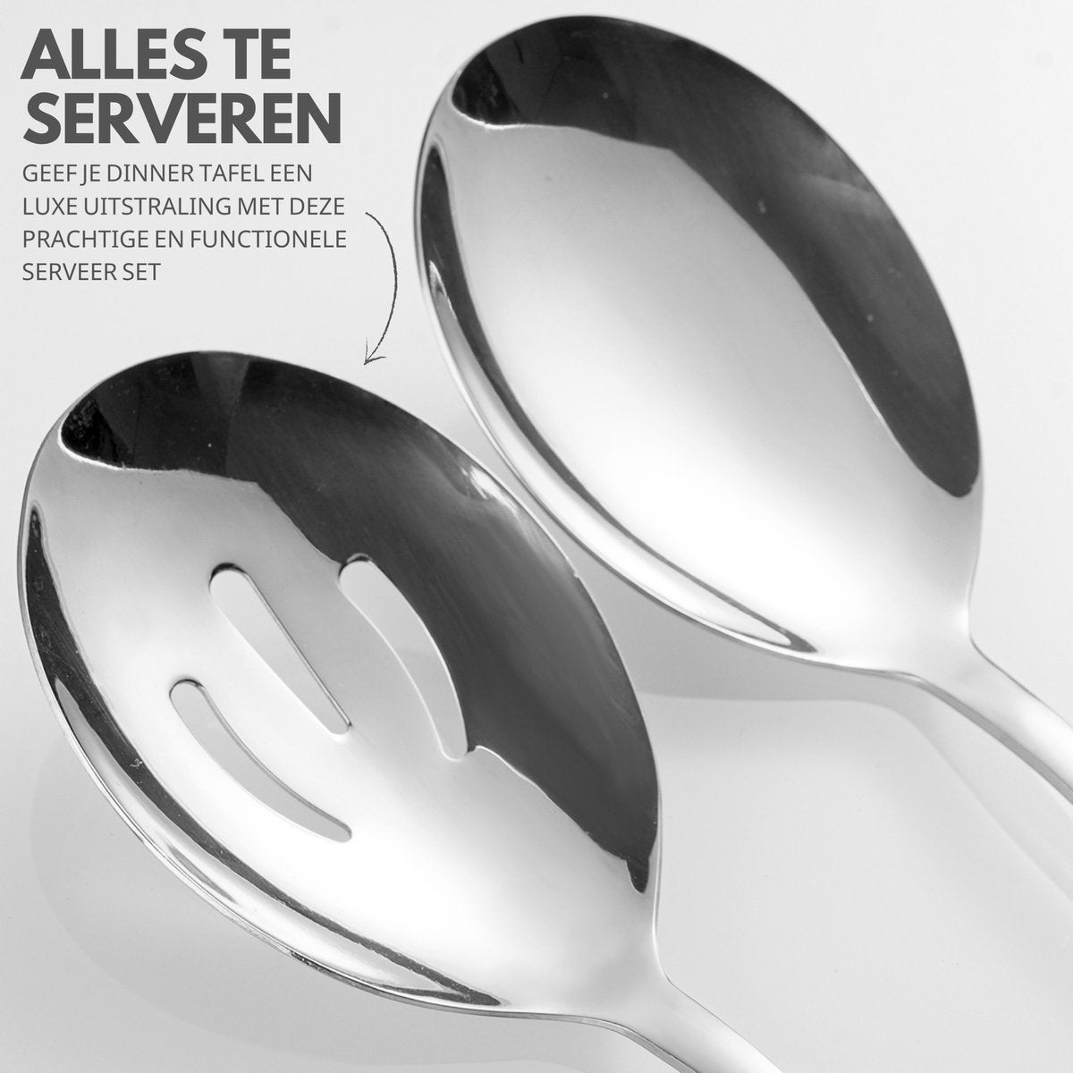 Opscheplepel Zilver Mix 6-Delige Set