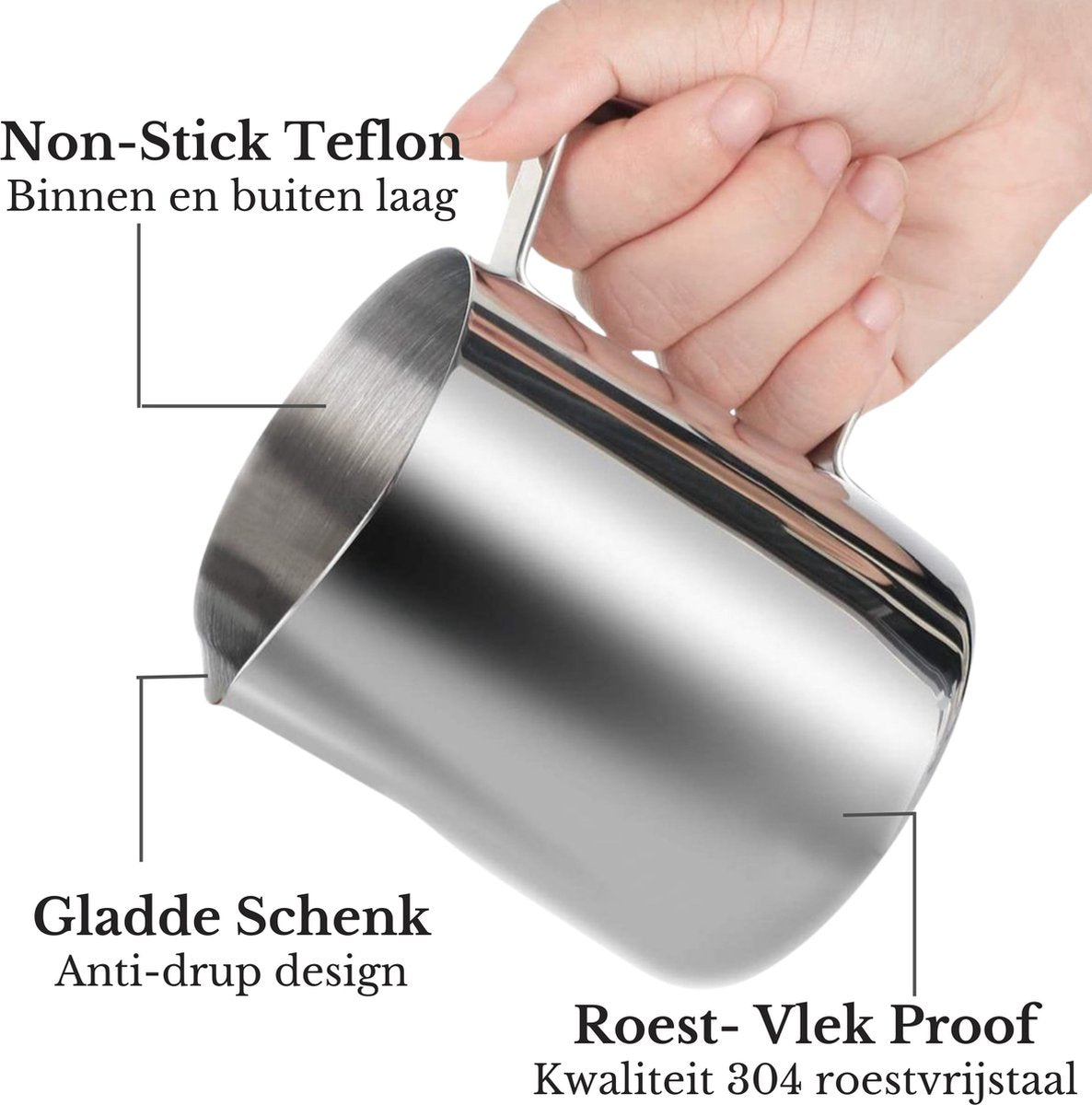 Melkkan met Art Pen Zilver