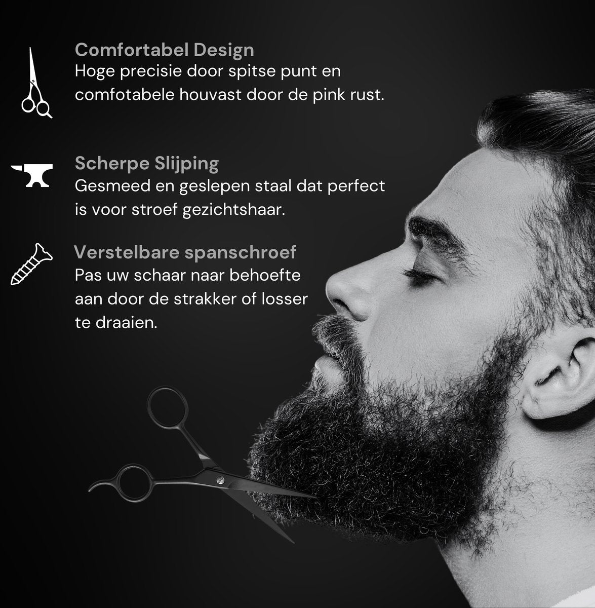 Snor en Baardschaar 14CM