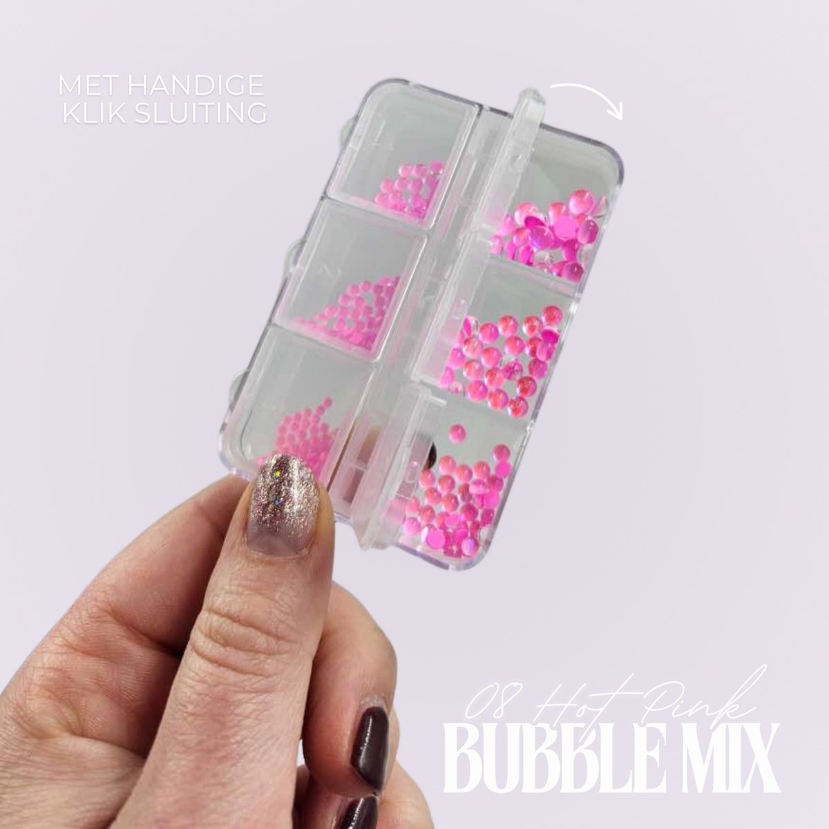 Nagel Glitter Art 2 Set Nr. 08 Hot Pink