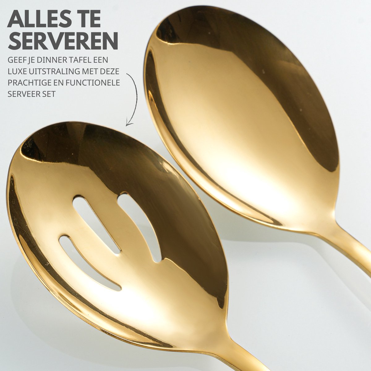 Opscheplepel Goud Mix 6-Delige Set