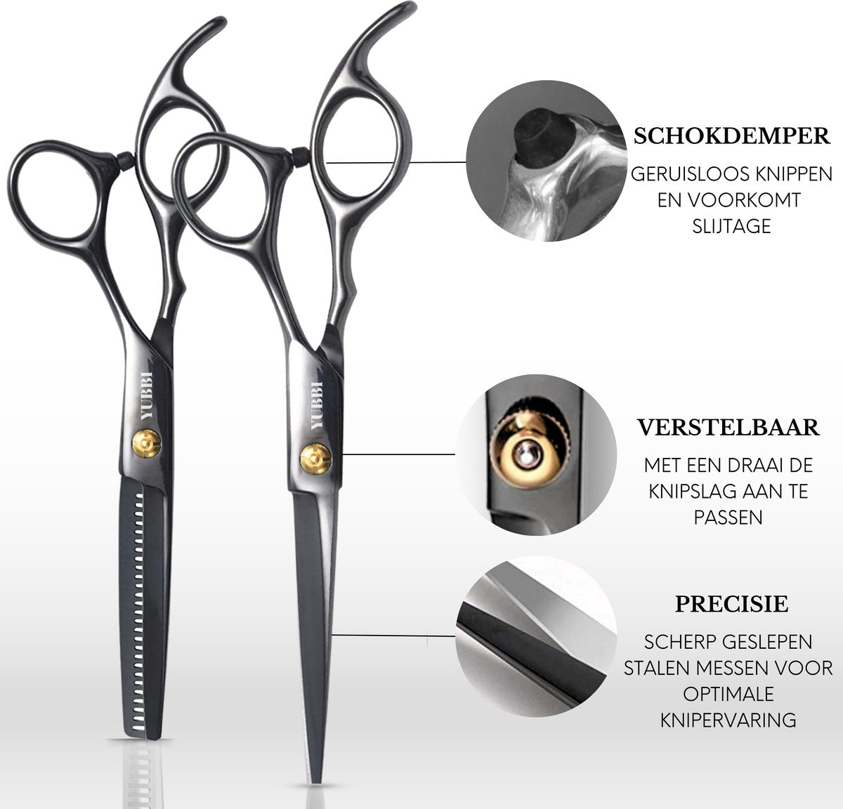 Kappersscharen Set 11-delig Zwart