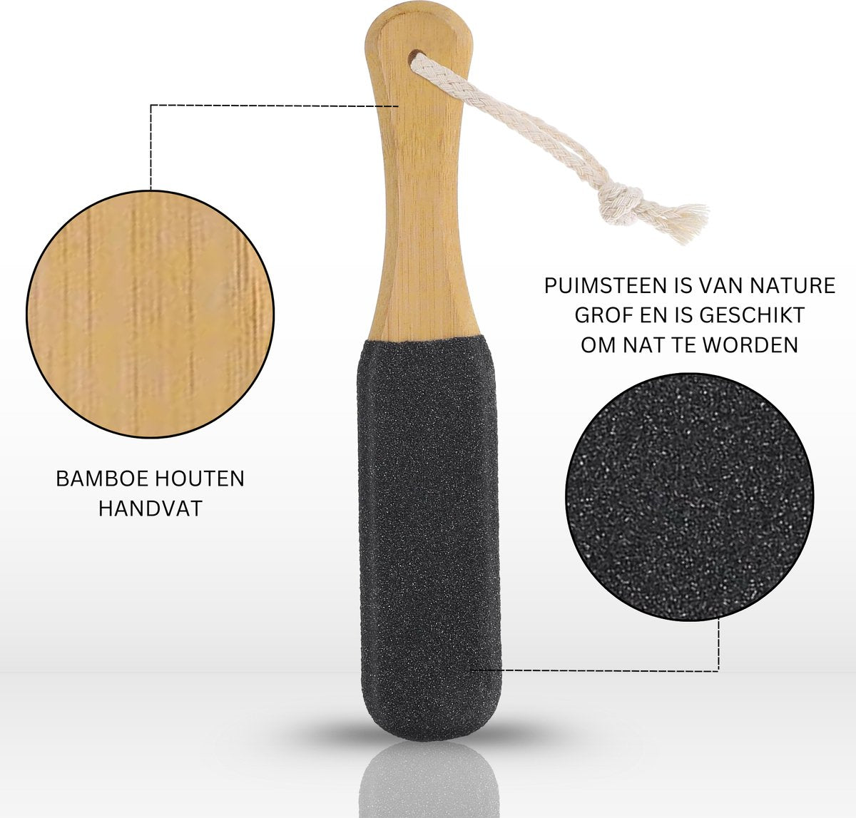 Puimsteen Voetvijl Eeltverwijderaar Zwart