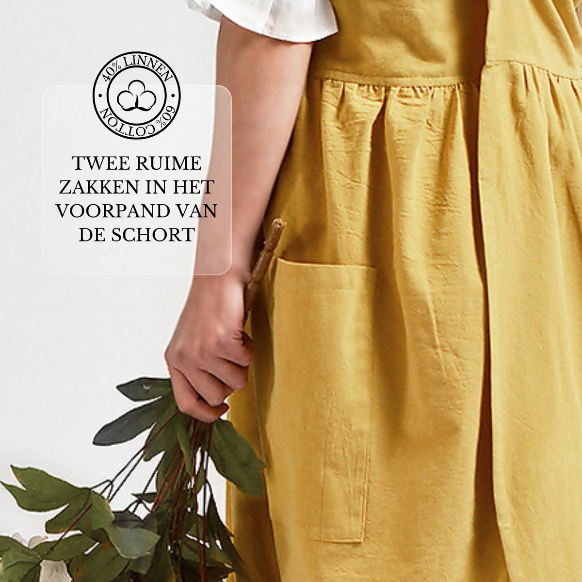 Keukenschort 'Lyssa' Geel