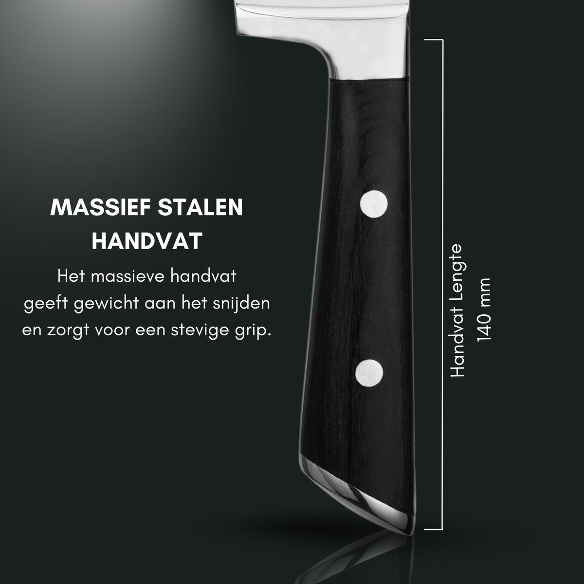 Chef Knife 5Cr15CoMov Zwart