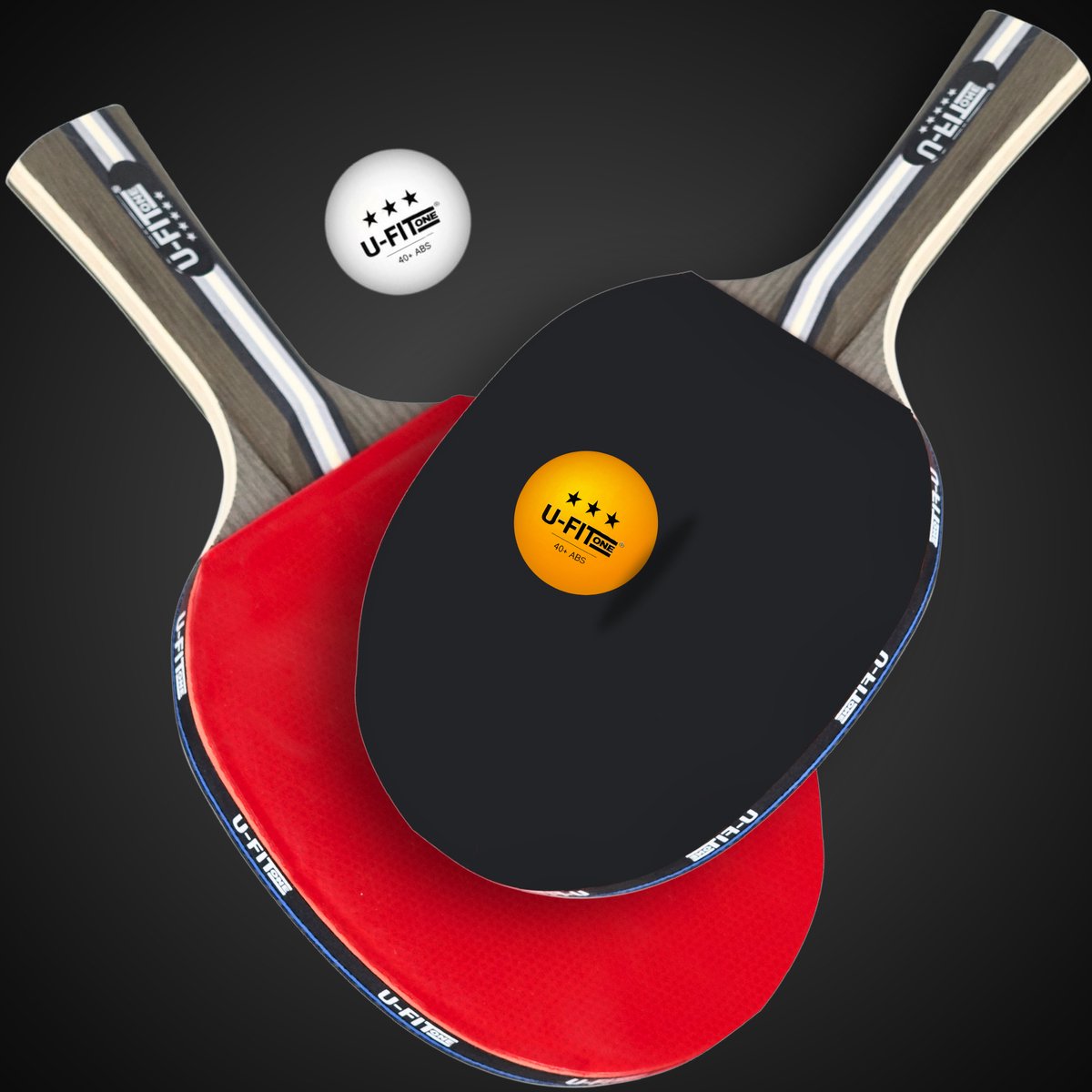 Premium Tafeltennis Set 4 Stuks 5 Star + 30ballen