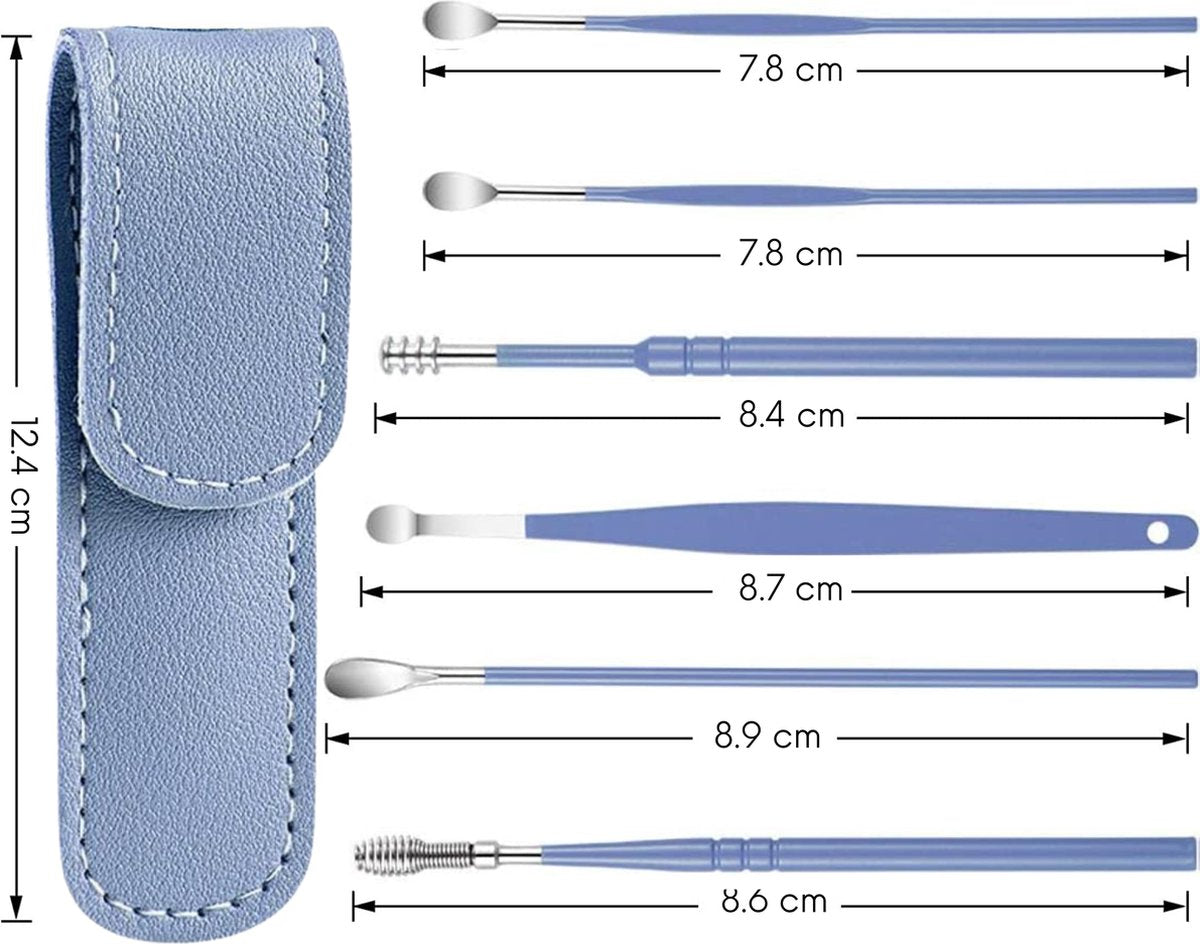 6 Delige Oorsmeer Verwijderaar Set met Etui