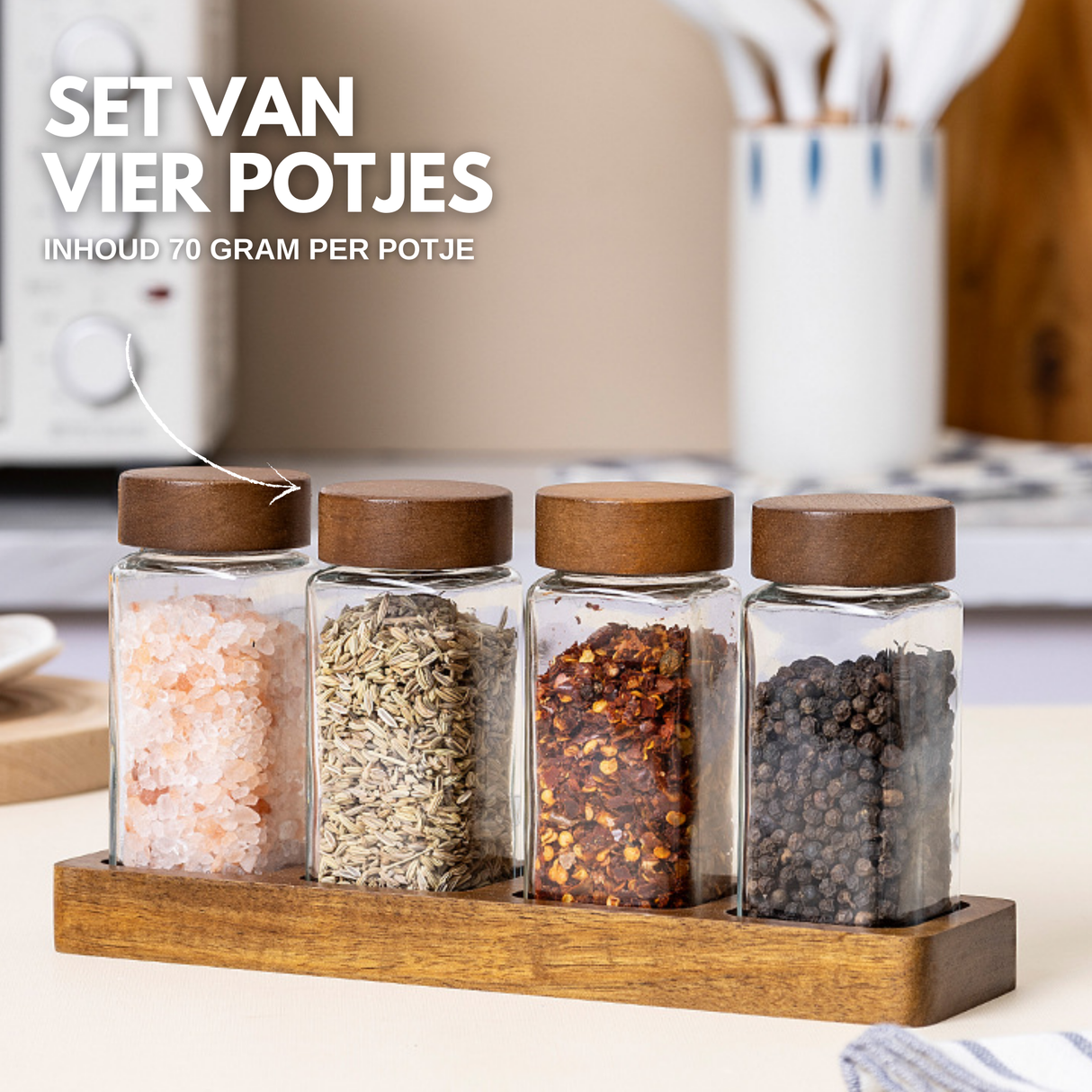 Kruidenpotjes Acaciahout