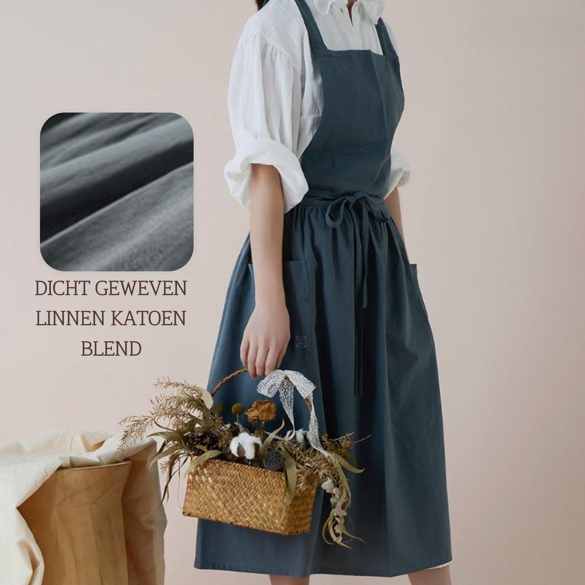 Keukenschort 'Ruffle' Blauw