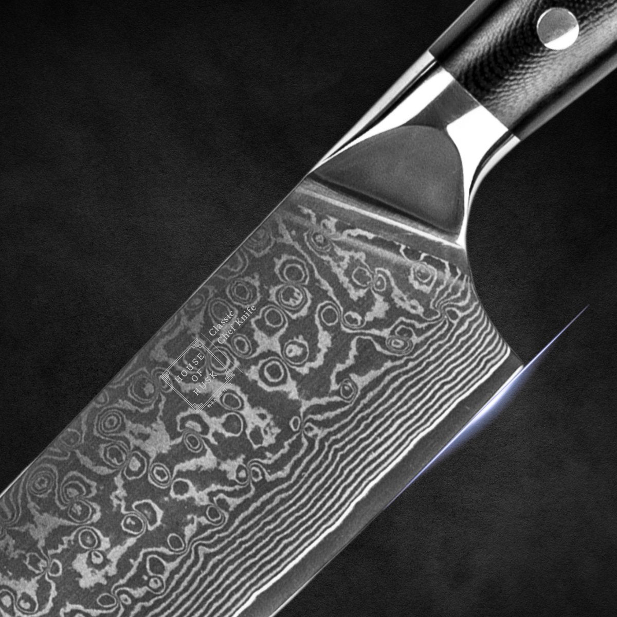 Chef Knife 10Cr15CoMov Coin Damascus
