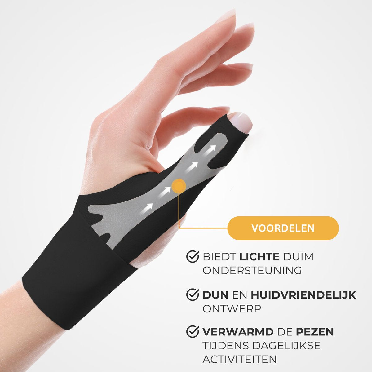 Duimbrace Dun 1 Paar Zwart