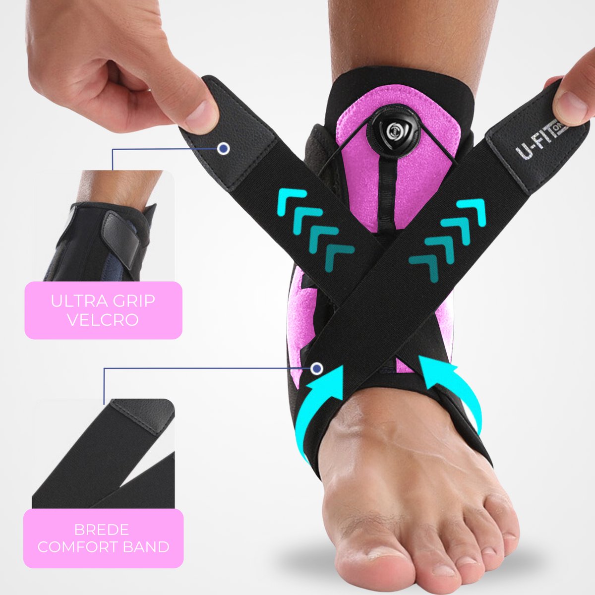 Enkelbrace 1 Stuk Roze